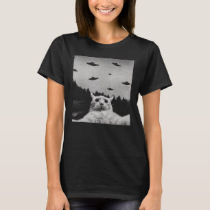 Camiseta CamisetaGato Alienígena Estranho OVNI - Ajuste Clá