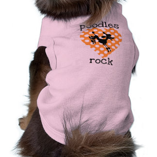 Camiseta Camisetas de Poodles Rock Dog