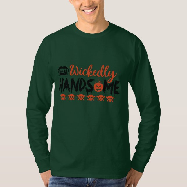 Camiseta CamisetaWickedly Handsome permite obter conc (Frente)