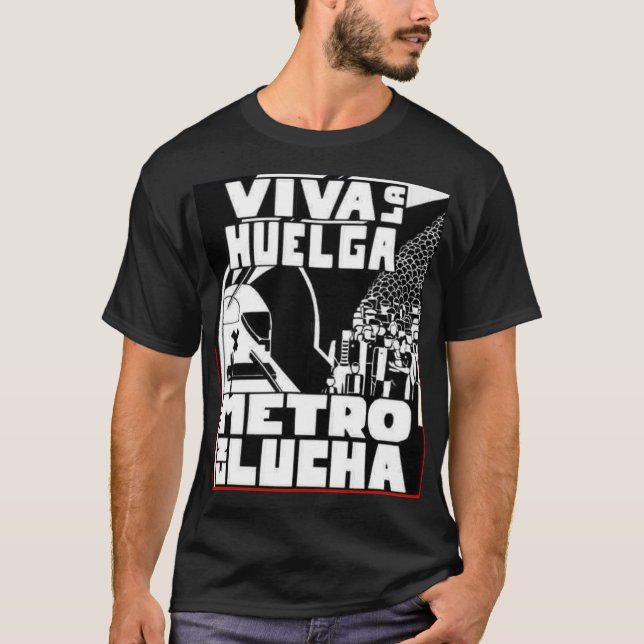 Camiseta camisetta do huelga do la do viva (t-shirt) (Frente)