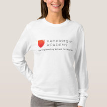 Camisola branca de Hackbright (logotipo dianteiro