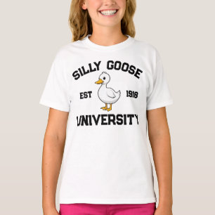 Camiseta Camisola da Universidade Silly Goose, Silly Go per