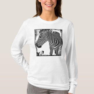 Camiseta Camisola da zebra do vintage