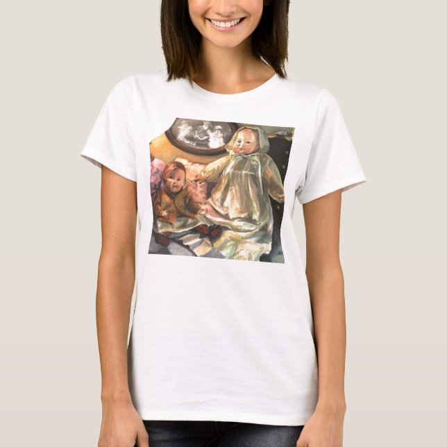 Camiseta Camisola de alças antiga das bonecas (Frente)