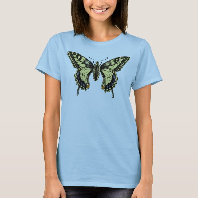 Camiseta Camisola de alças da borboleta de Swallowtail (Frente)