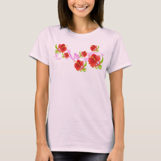 Camiseta camisola de alças da brisa do hibiscus