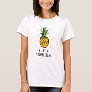 Camiseta Camisola de alças do verão do abacaxi