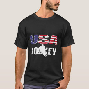 Camiseta Camisola de Amantes de Hóquei no Gelo da América -