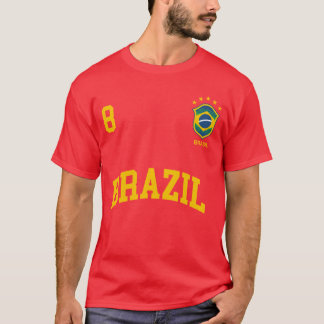 Camiseta Camisola de desporto do Brasil Número 8 da seleção