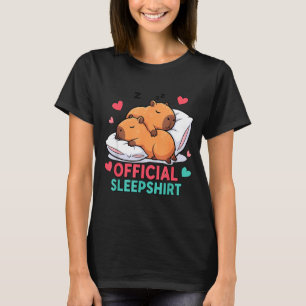Camiseta Camisola de dormir capivara fofa, sono aconchegant