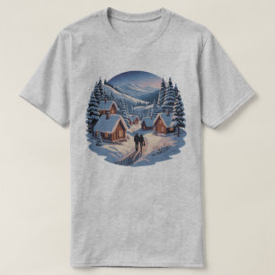 Camiseta Camisola de Inverno de Natal Retro da Vila ,90s