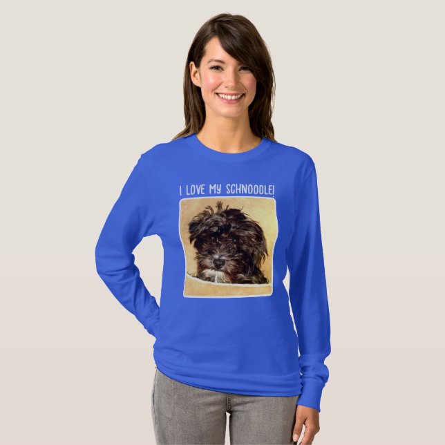 Camiseta Camisola de macho Schnoodle Dog (Frente Completa)