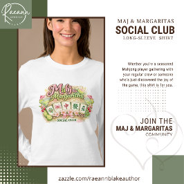 Camiseta Camisola de Manga Longa do Mahj & Margaritas Socia
