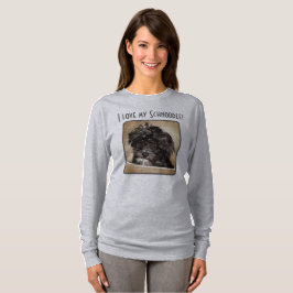 Camiseta Camisola de Mulher de Cachorro Schnoodle