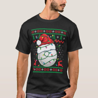 Camiseta Camisola de Natal Feia de Golfe Divertida para Mul