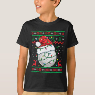 Camiseta Camisola de Natal Feia de Golfe Divertida para Mul