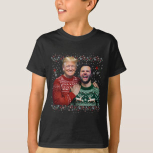Camiseta Camisola de Natal Feia e Divertida Trump Vance Bro