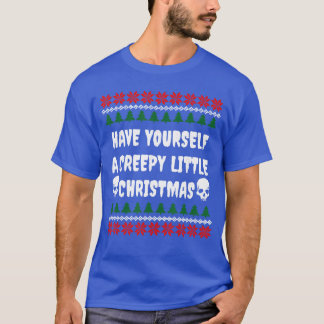 Camiseta Camisola de Natal feia emo assustadora e assustado
