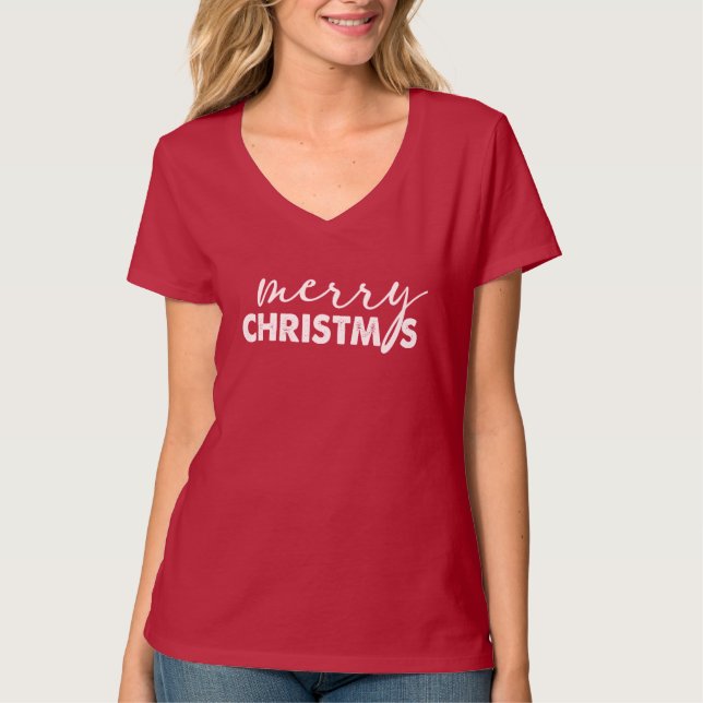 Camiseta Camisola de Natal, Natal das mulheres (Frente)
