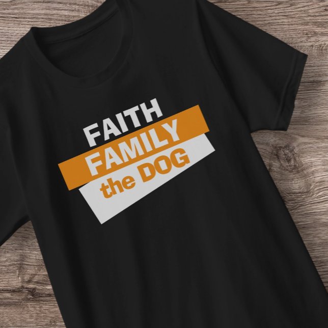 Camiseta Camisola de Pet T-Shirt da Família Faith Dog Lover (Criador carregado)