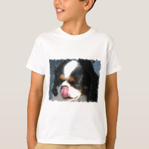 Camiseta Camisola descuidado bonito da juventude do cão de