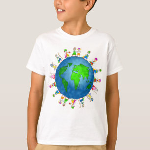 Camiseta Camisola do Natal em todo o mundo para miúdos