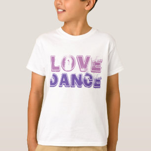 Camiseta Camisola do Tshirt das meninas da dança do amor