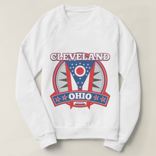 Camiseta Camisola Doce de Cleveland Ohio Raglan (Frente do Design)