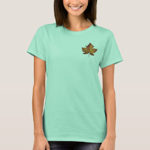Camiseta Camisola Dourada Maple Leaf Camisa-de-suor do Cana