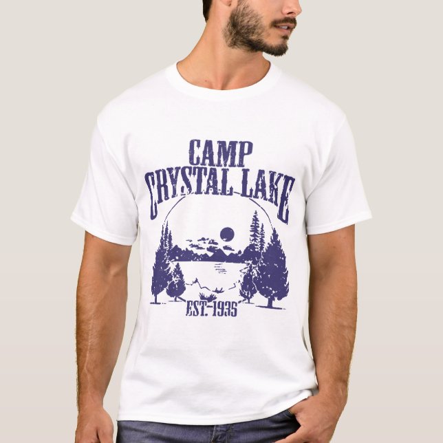 Camiseta Camisola encapuçado dos homens do CRYSTAL LAKE do (Frente)