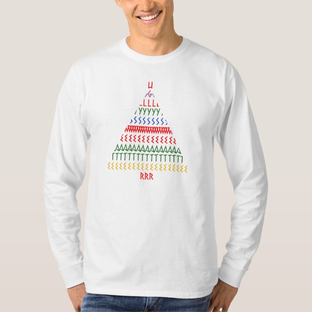 Camiseta Camisola feia - árvore de Natal (Frente)