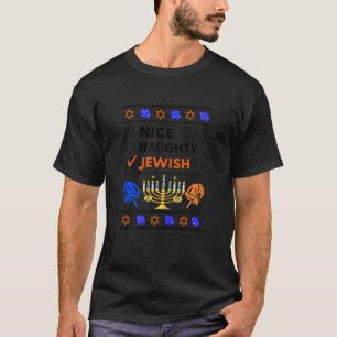 Camiseta Camisola Feia de Hanukkah Legal Safada Mulheres Ju