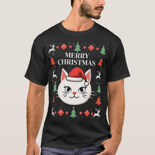 Camiseta Camisola Feia de Natal do Gato Smudge (2)
