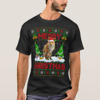 Camisola Feia de Natal Raposa Engraçada Animal Nat