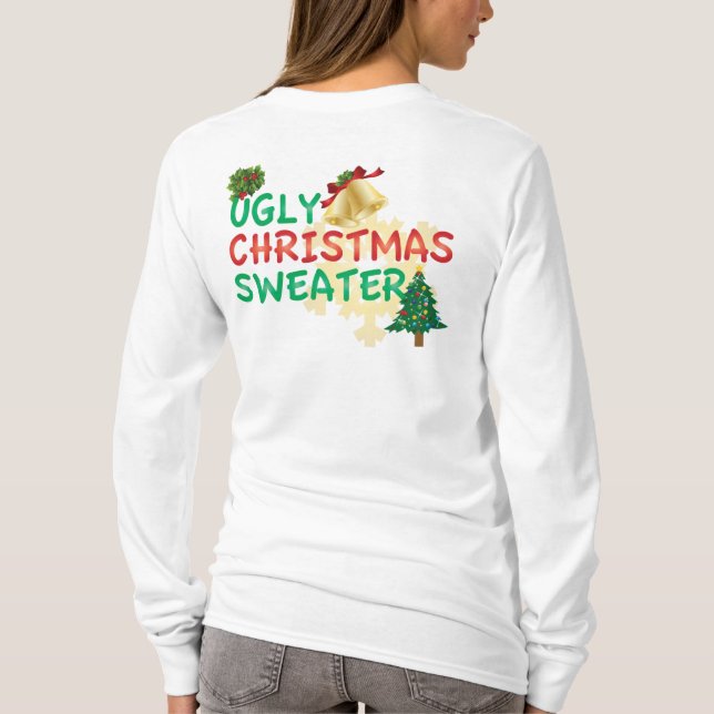 Camiseta Camisola feia do Natal (Verso)