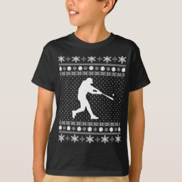 Camiseta Camisola feia do Natal do basebol