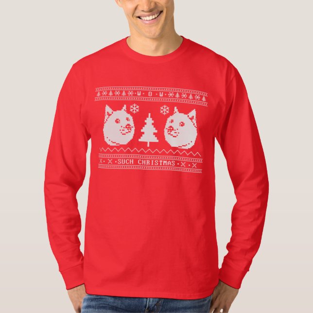 Camiseta Camisola feia do Natal do Doge (Frente)