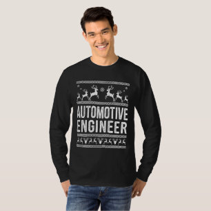 Camiseta Camisola feia do Natal do engenheiro automotriz