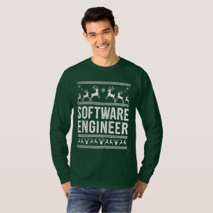 Camiseta Camisola feia do Natal do engenheiro de Softwarel