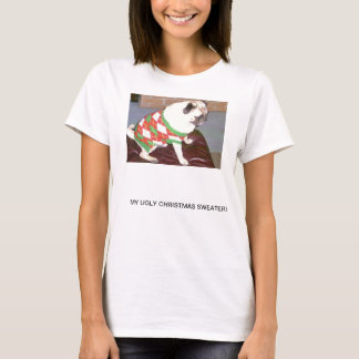 Camiseta Camisola feia do Natal do Pug