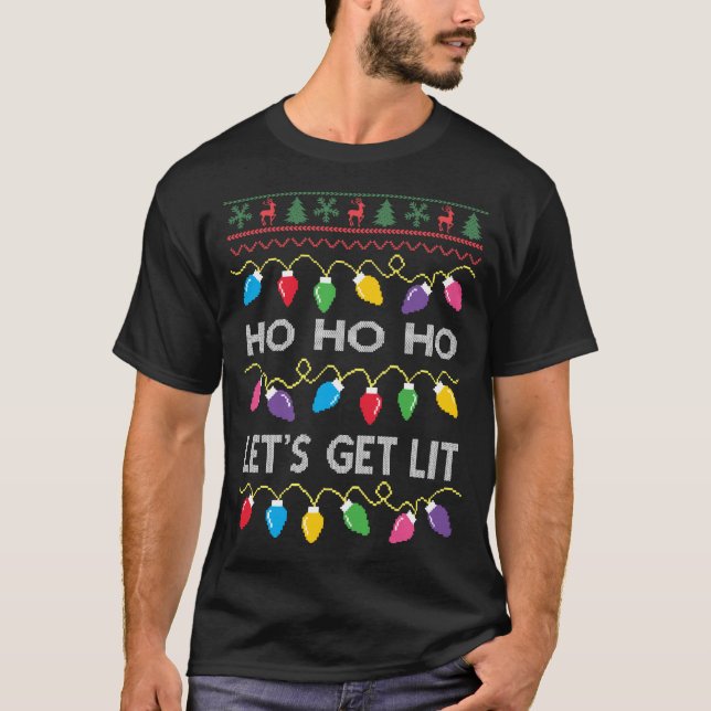 Camiseta Camisola feia engraçada do Natal (Frente)