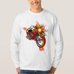 Camiseta Camisola flamejante do interruptor inversor do