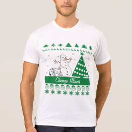 Camiseta Camisola foleiro fazendo xixi do boneco de neve do
