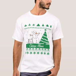 Camiseta Camisola foleiro fazendo xixi do boneco de neve do
