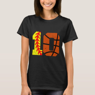 Camiseta Camisola Número 10 Softll Sketll Divertido Anivers