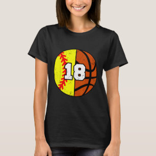 Camiseta Camisola Número 18 Softll Sketll Camisola Divertid