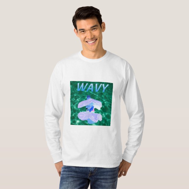 Camiseta Camisola ondulada do pescoço de grupo de Vaporware (Frente Completa)
