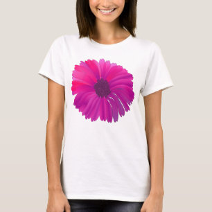 Camiseta Camisolas de alças & t-shirt cor-de-rosa da flor