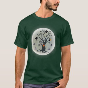 Camiseta Camisolas de Árvore Sapatinho do Halloween