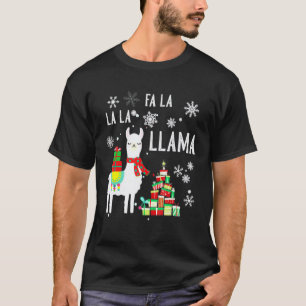 Camiseta Camisolas feias de Natal fa la la lhama